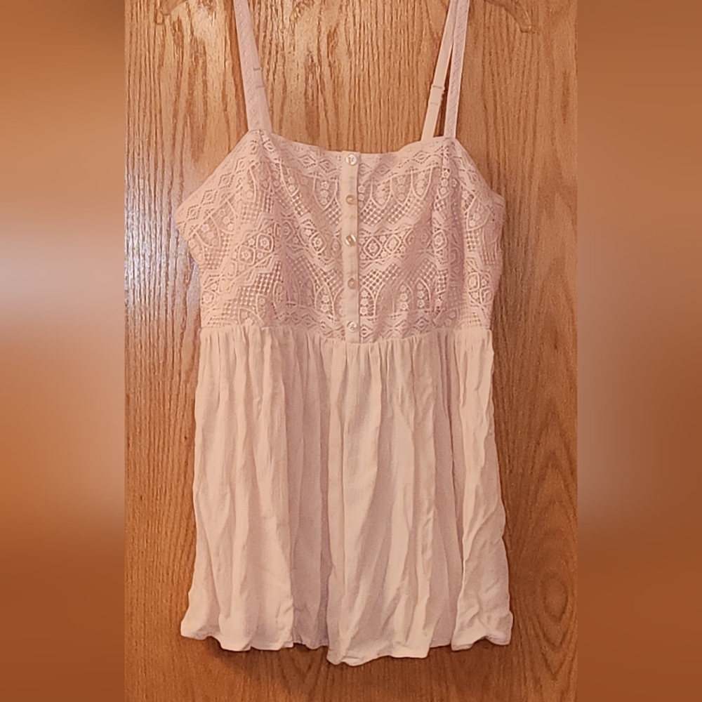 Light pink lace tank top